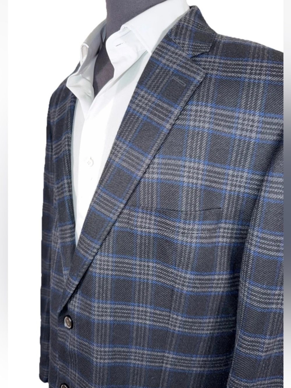 AUSTIN REED WINDOWPANE FLANNEL SPORT COAT SZ 46